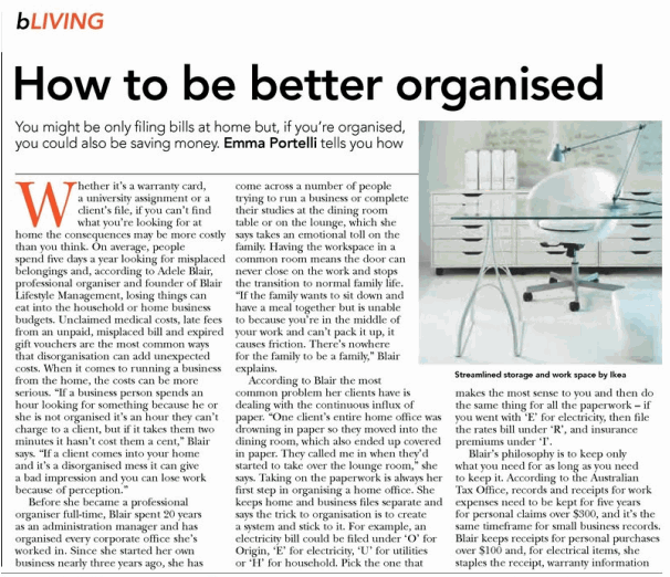 How to be better organised