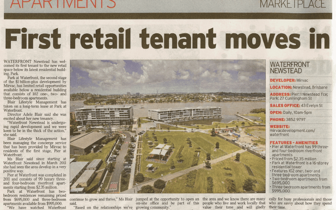 First retail tenant moves in