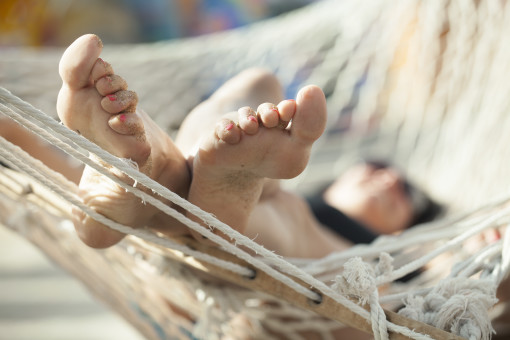 girl in a hammock