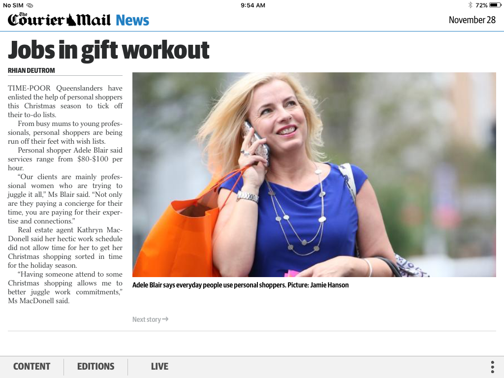 CourierMail 28 Nov Xmas gifts